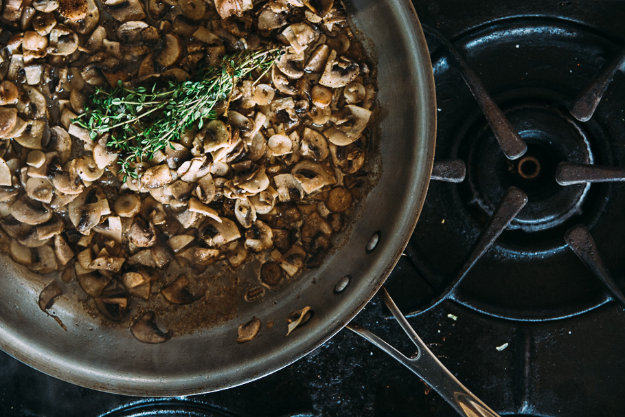 saute mushrooms